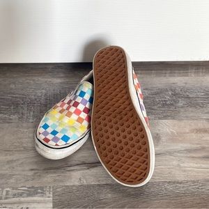 rainbow checkered sneakers from Vans!